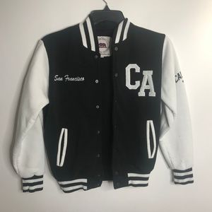 CA San Francisco Bomber jacket Black White